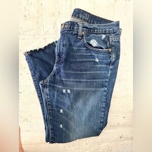 J.Crew Broken-In Boyfriend Jeans – Size 31 – Distressed Medium Wash